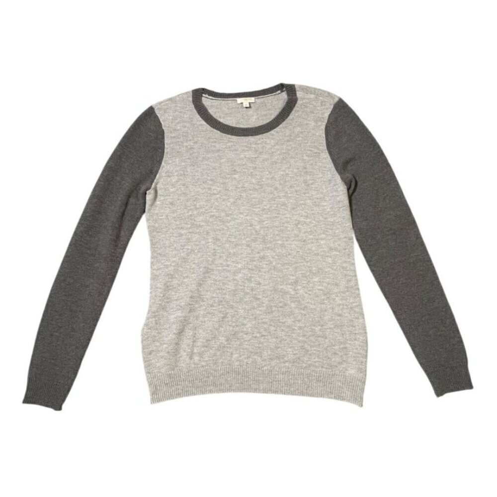 Talbots Wool Blend Crewneck Sweater With Contrasting Sleeves SIZE-SMALL